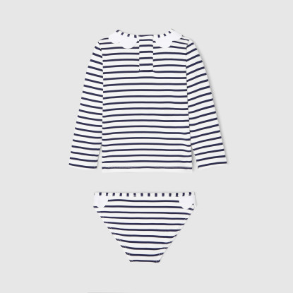 Baby girl UV protection swimsuit set