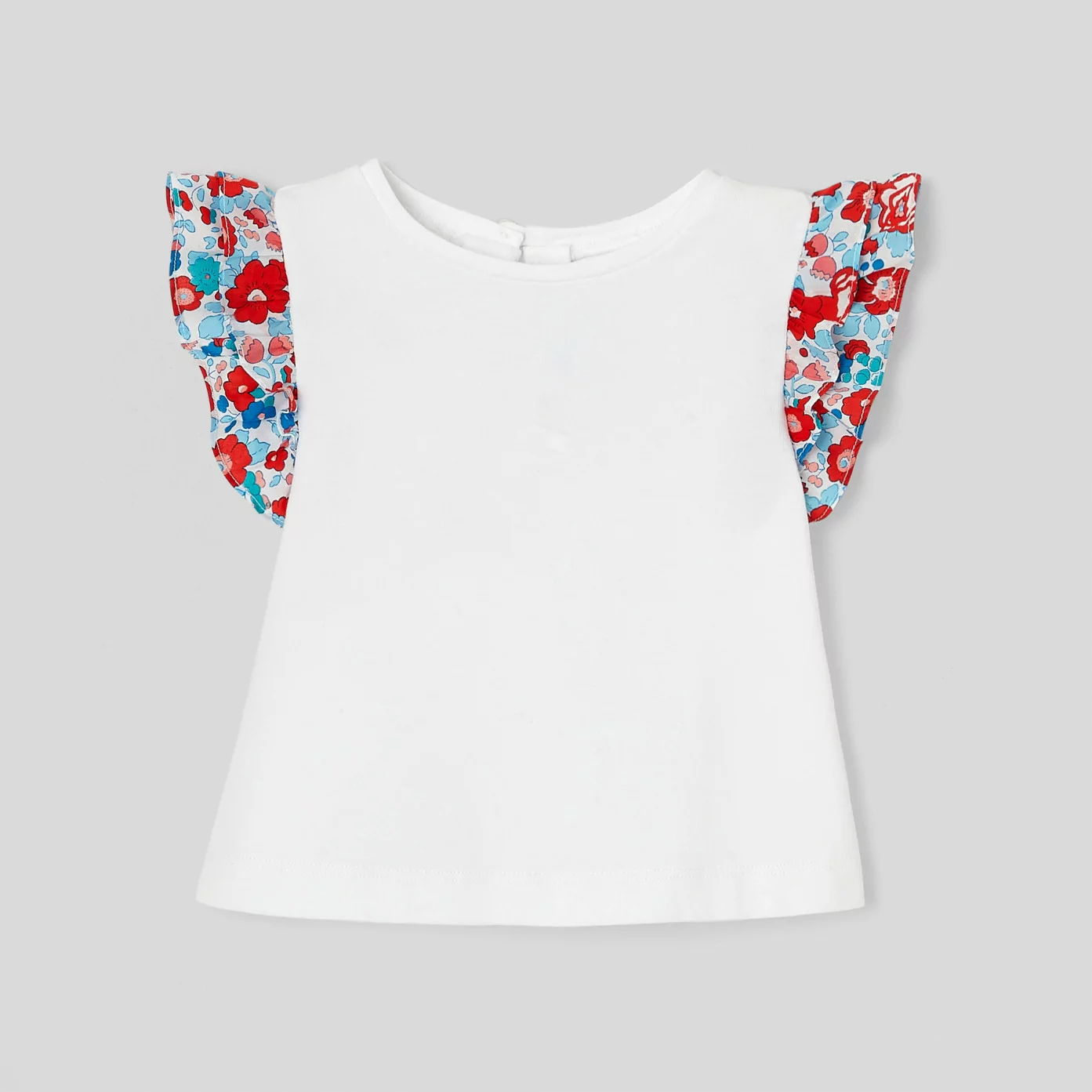 Toddler girl t-shirt with ruffled sleeves