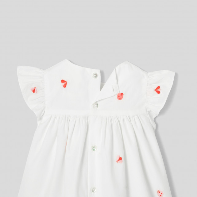 فستان بوبلين للفتيات الصغيرات