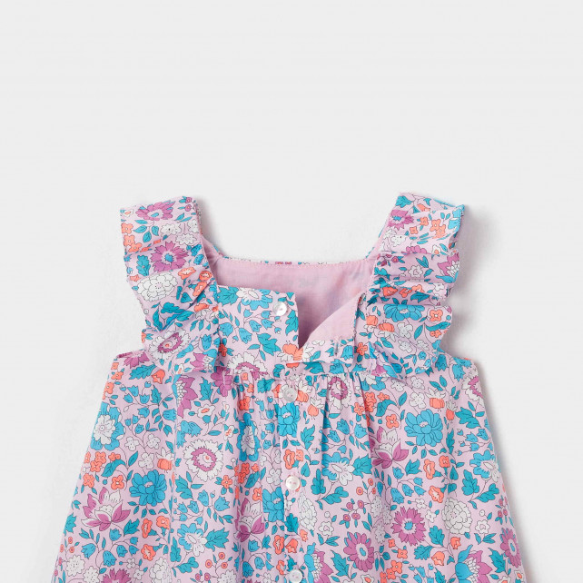 فستان بطبعة ليبرتي للفتيات الصغيرات