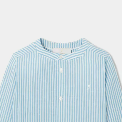Boy button-down shirt with Mandarin collar