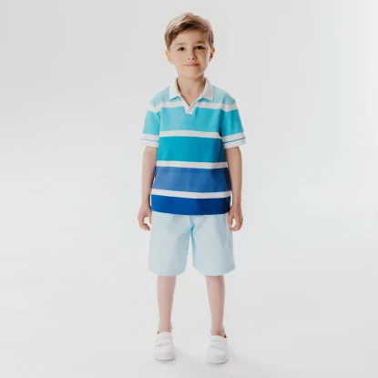 Boy short-sleeved polo shirt