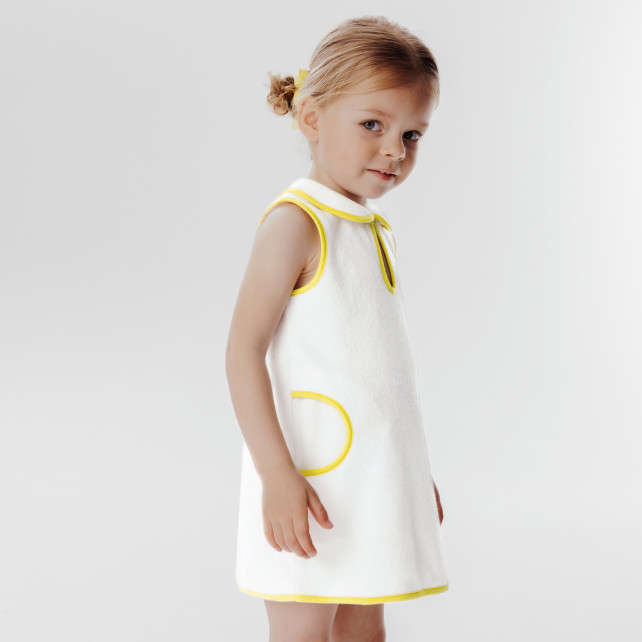فستان من قماش وبري للفتيات الصغيرات