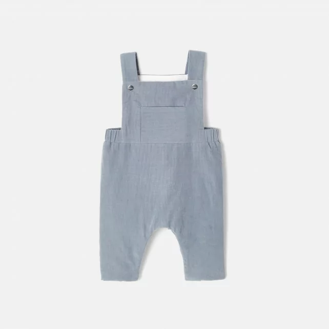 Baby boy velour dungarees