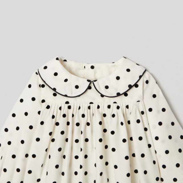 Baby girl polka dot blouse