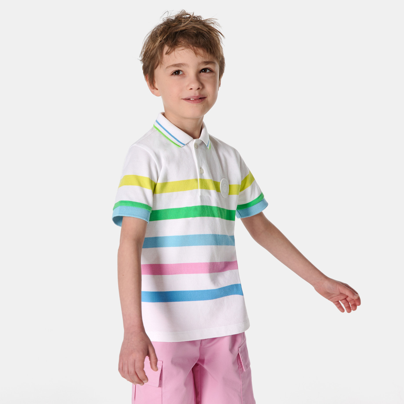 Boy striped polo shirt