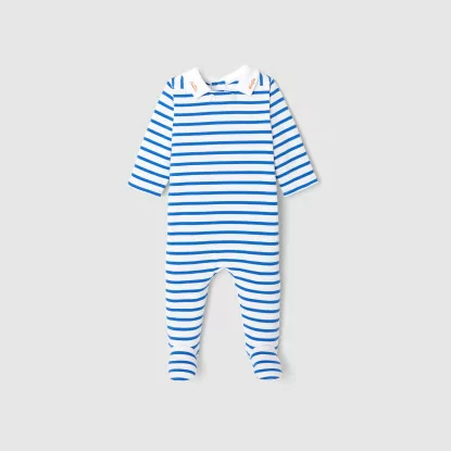 Baby boy pyjamas in striped jersey