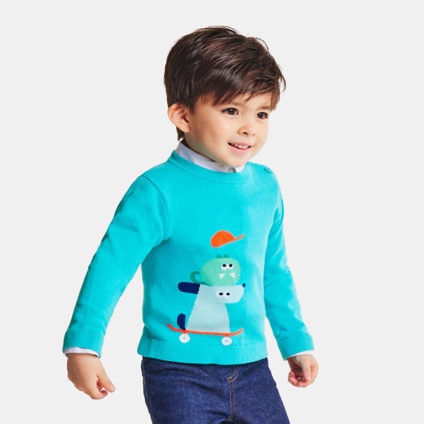 Baby boy cotton sweater